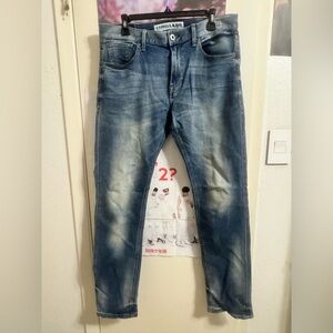 Express Men's Faded Blue Slim Jeans